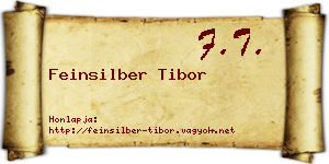 Feinsilber Tibor névjegykártya